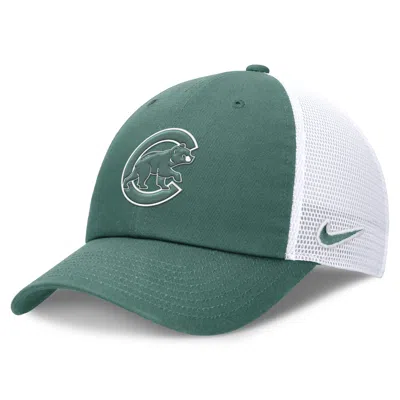 Nike Chicago Cubs Bicoastal Club  Unisex Mlb Trucker Adjustable Hat In Green