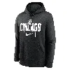 Nike Black Chicago Cubs Club Slack Pullover Hoodie In Black