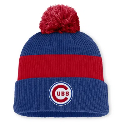 NIKE CHICAGO CUBS COOPERSTOWN PEAK  MEN'S MLB CUFFED POM BEANIE,1015889436