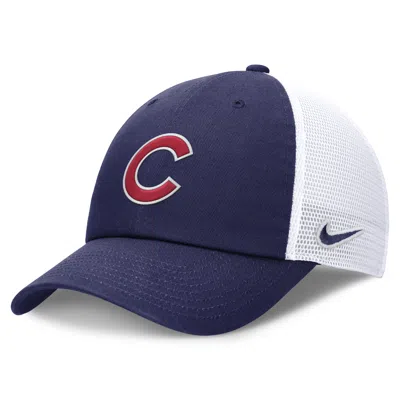 Nike Men's Royal Chicago Cubs Evergreen Club Trucker Adjustable Hat In Blue