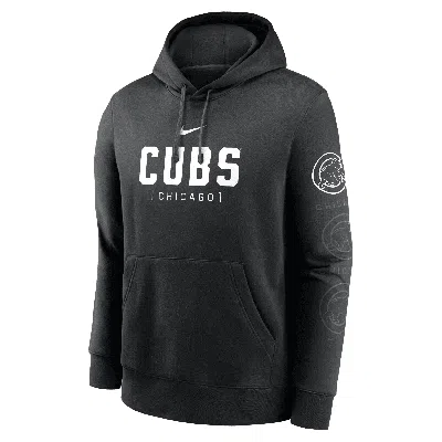 Nike Chicago Cubs Fashion Club  Men's Mlb Pullover Hoodie In Black