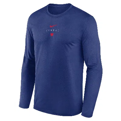Nike Chicago Cubs Large Swoosh Back Legend  Men's Dri-fit Mlb T-shirt In Blue