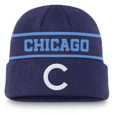 Nike Men's Royal Chicago Cubs Cooperstown Collection Rewind Terra Cuffed Knit Hat In Blue