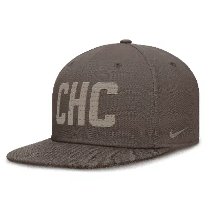 Nike Chicago Cubs Statement True  Men's Dri-fit Mlb Fitted Hat In Brown