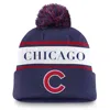 Nike Chicago Cubs Team Stripe Peak  Men's Mlb Cuffed Pom Beanie In Blue