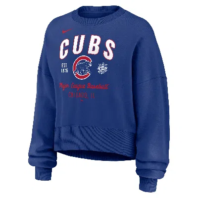 NIKE CHICAGO CUBS  WOMEN'S MLB PULLOVER CREW,1015813849