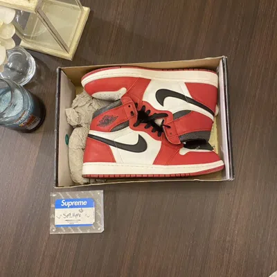 Pre-owned Nike Chicago Lost And Found Jordan 1 Retro High Og Shoes In Red