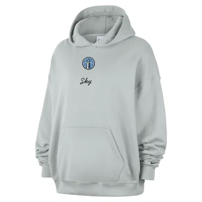 Nike Chicago Sky  Women's French Terry Oversized Pullover Hoodie In Grey