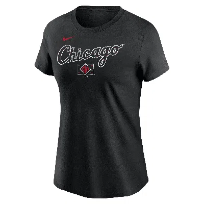 Nike Chicago White Sox City Connect Wordmark  Women's Mlb T-shirt In Black