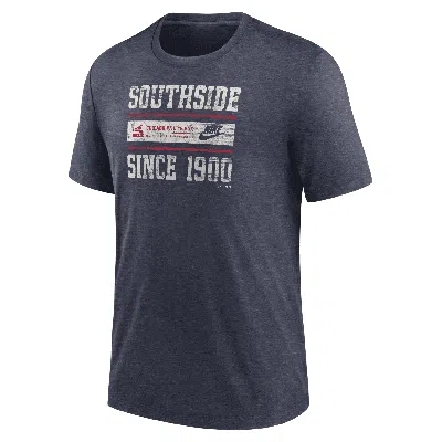Nike Chicago White Sox Cooperstown Local Stack  Men's Mlb T-shirt In Blue