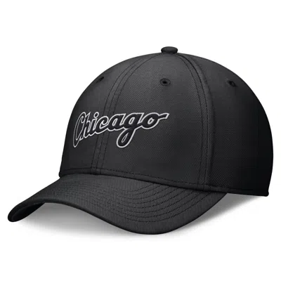Nike Chicago White Sox Evergreen Swoosh  Men's Dri-fit Mlb Hat In Black