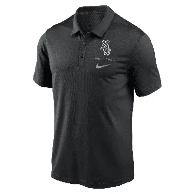 Nike Chicago White Sox Franchise Logo  Men's Dri-fit Mlb Polo In Black