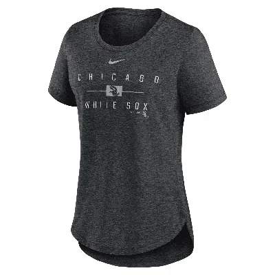 Nike Chicago White Sox Knockout Team Stack  Women's Mlb T-shirt In Black