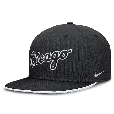 Nike Chicago White Sox Primetime True  Men's Dri-fit Mlb Fitted Hat In Black