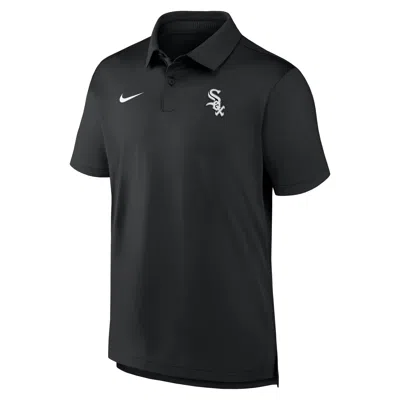 Nike Chicago White Sox Tour  Men's Dri-fit Mlb Polo In Black