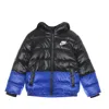 Nike Children's Color Block Down Jacket In Dk Smoke Grey