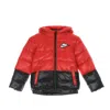 Nike Children's Color Block Down Jacket In University Red