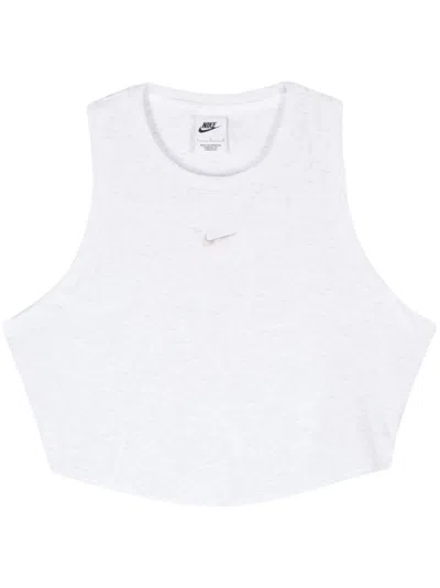 Nike Chill Knit Crop Top In Neutrals