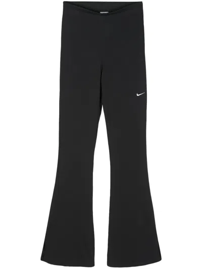 Nike Chill Knit Flared Performance Leggings In Black/sail