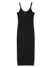 Nike Women's  Sportswear Chill Knit Tight Mini-rib Tank Top Dress In Black