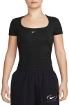 Nike Chill Knit Top In Black/sail