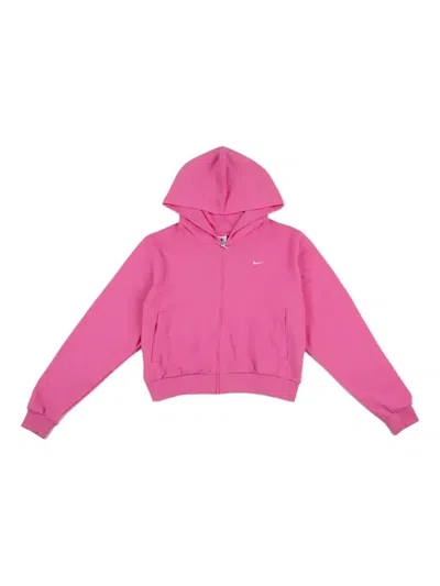Nike Chill Terry Zip Hoodie In Pink