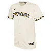Nike Christian Yelich Milwaukee Brewers Big Kids'  Mlb Replica Jersey In Brown