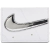 Nike Chrome Af1 Card Wallet In Silver/white