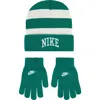 Nike Kids'  Chunky Stripe Peak Beanie In Green