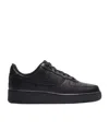 Nike Black Leather Low Top Sneakers In Purple