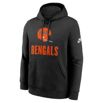Nike Cincinnati Bengals Best Season Rewind Club  Men's Nfl Pullover Hoodie In Black