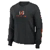Nike Women's Black Cincinnati Bengals Boxy Long Sleeve T-shirt In Black