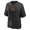 Nike Women's Black Cincinnati Bengals Boxy T-shirt In Black