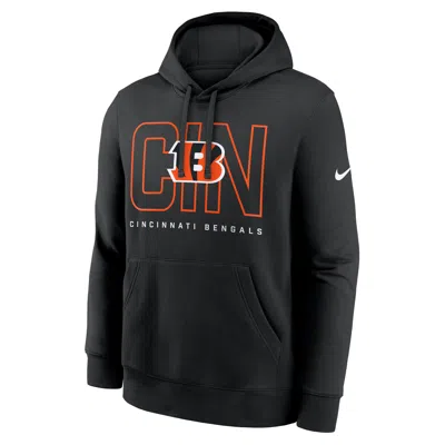 Nike Cincinnati Bengals Busted Play Club  Men's Nfl Pullover Hoodie In Black
