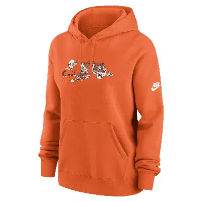 Nike Cincinnati Bengals Club  Women's Nfl Pullover Hoodie In Orange