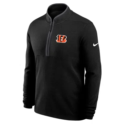 Nike Cincinnati Bengals Logo Victory  Men's Dri-fit Nfl 1/2-zip Long-sleeve Top In Black