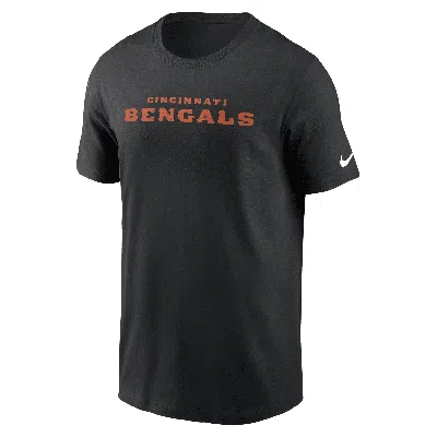 Nike Cincinnati Bengals Primetime Wordmark Essential  Men's Nfl T-shirt In Black