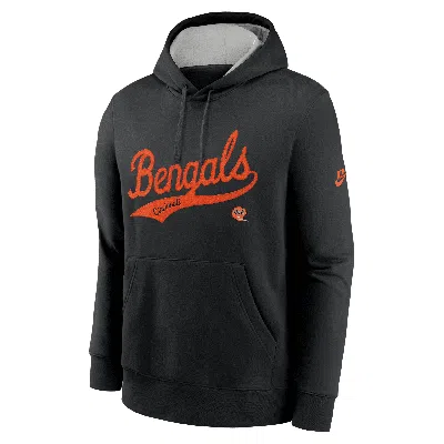 Nike Black Cincinnati Bengals Rewind Club Logo Pullover Hoodie