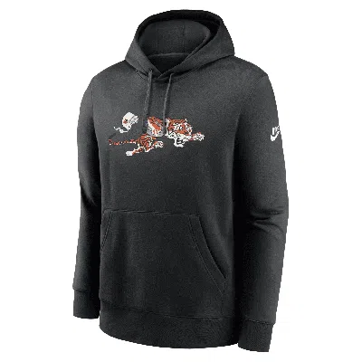 Nike Cincinnati Bengals Rewind Club Logo Menâs  Men's Nfl Pullover Hoodie In Black