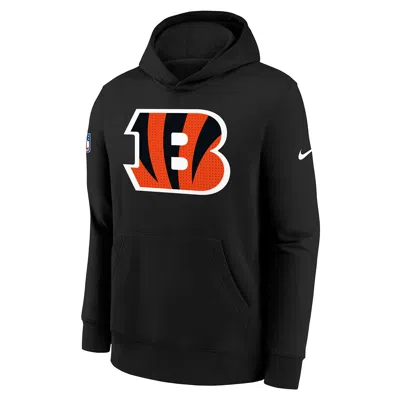 Nike Cincinnati Bengals Sideline Club Big Kids'  Nfl Pullover Hoodie In Black