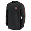 Nike Men's Black Cincinnati Bengals 2024 Sideline Coaches Long Sleeve Top In Black