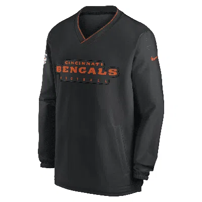 Nike Cincinnati Bengals Sideline  Men's Nfl Long-sleeve Windshirt In Black
