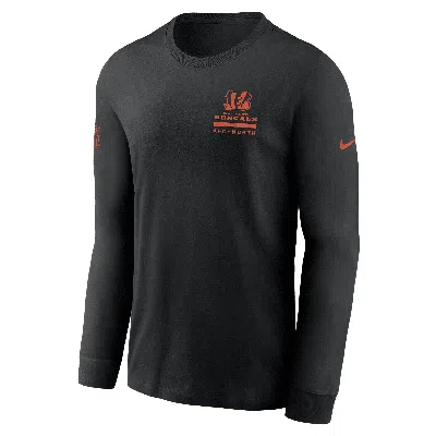 Nike Cincinnati Bengals Sideline Team Issue  Men's Dri-fit Nfl Long-sleeve T-shirt In Burgundy