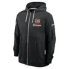 Nike Cincinnati Bengals Utility Player Sideline  Men's Dri-fit Nfl Full-zip Hoodie In Black