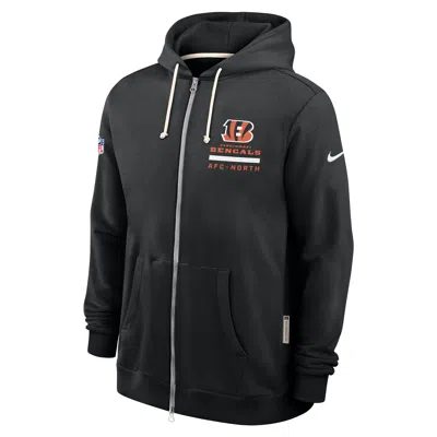 Nike Cincinnati Bengals Utility Player Sideline  Men's Dri-fit Nfl Full-zip Hoodie In Black