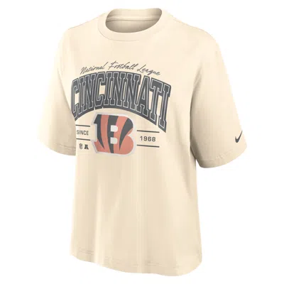 Nike Cincinnati Bengals Vintage Mod Boxy  Women's Nfl T-shirt In Neutral