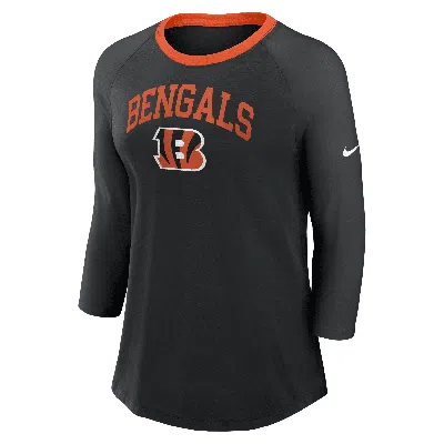 NIKE CINCINNATI BENGALS  WOMEN'S NFL 3/4-SLEEVE T-SHIRT,1015767585