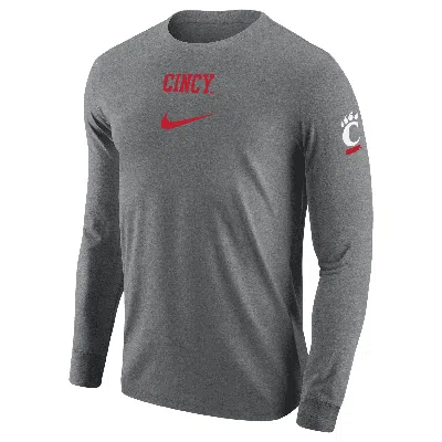 Nike Cincinnati  Men's College Long-sleeve T-shirt In Gray