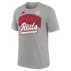 Nike Men's Heather Gray Cincinnati Reds Cooperstown Collection Retro Tri-blend T-shirt