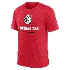Nike Heather Red Cincinnati Reds Logo Tri-blend T-shirt
